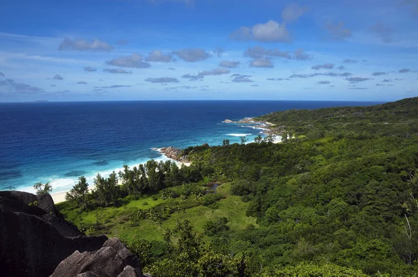 塞舌尔拉迪格岛大安塞海岸的美景 — 图库照片