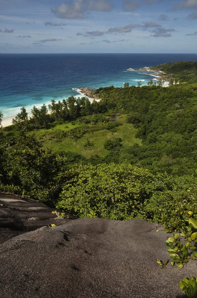 塞舌尔拉迪格岛大安塞海岸的美景 — 图库照片