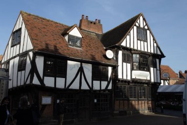 Gert ve Henry'nin Shambles Tipik Tudor tarzında ki barı. York Kuzey Yorkshire İngiltere İngiltere'de