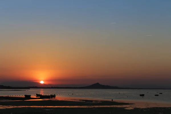 Cabo de Palos'ta Mar malikanesinde gün batımı, Murcia, İspanya