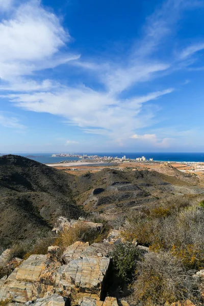 Panoramic View Cabo Palos Monte Las Cenizas Pea Del Guila — 스톡 사진