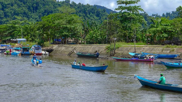 Typische Indonesische Langboote Raja Ampat Waisai Westpapua — Stockfoto