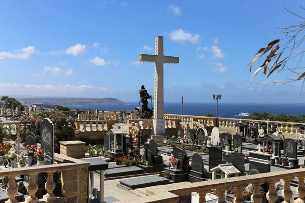 Graven Kruis Xaghra Begraafplaats Xaghra Gozo Comino — Stockfoto