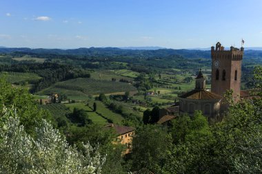 Tuscany 'deki San Miniato al Monte Manastır Bazilikası. İtalya