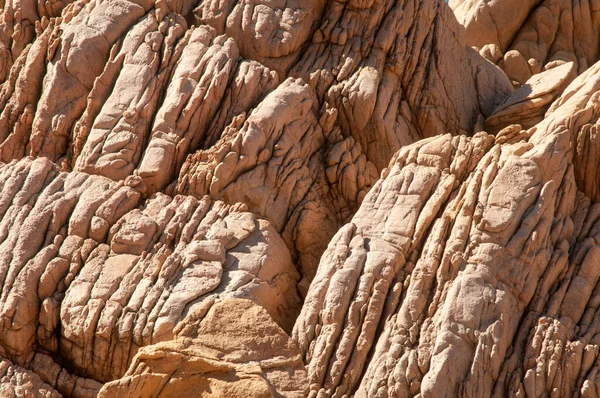 Primo Piano Della Superficie Della Roccia Granitica Rossa — Foto Stock