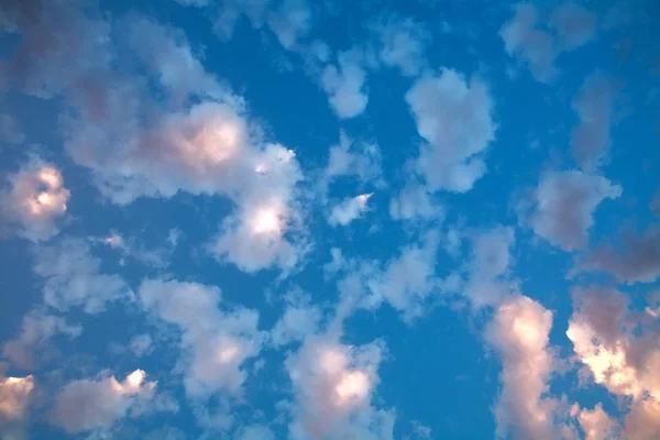 Blue Sky Clouds Sunset View — Stock Photo, Image