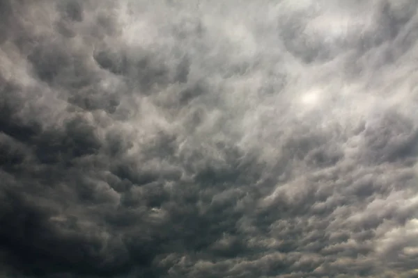 Dramatic Stormy Sky Gray Clouds Dangerous Windy Rainy Weather — Stock Photo, Image