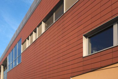 Bina, modern inşaat şehir sokaklarında kentsel ...