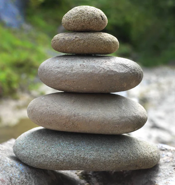 Piedras Zen Apiladas Paz Deliberación —  Fotos de Stock