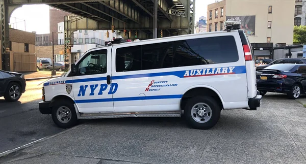 Nueva York Agosto 2018 Coche Auxiliar Policía Nueva York Policía —  Fotos de Stock