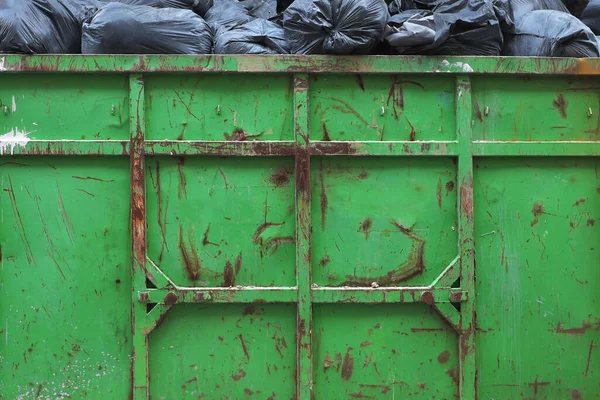 Fragment Large Garbage Container — Stock Photo, Image