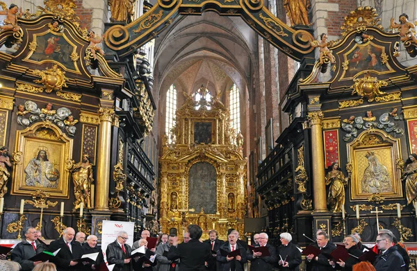 Polen Krakw Mars 2015 Corpus Christi Basilica Konsert Religiösa Och — Stockfoto