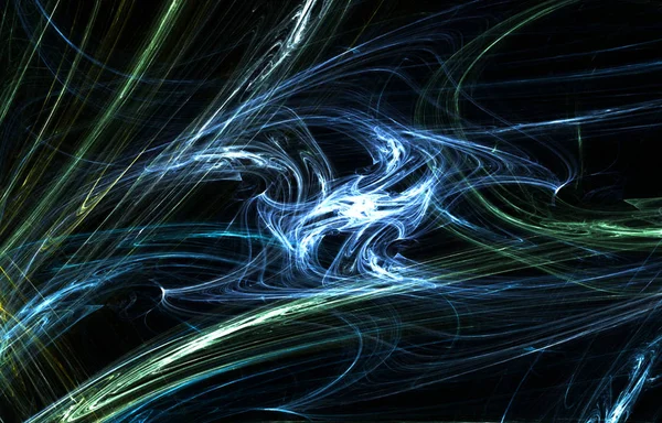 Blue Light Black Holes Row Abstract Dark Background Horizontal — Stock Photo, Image