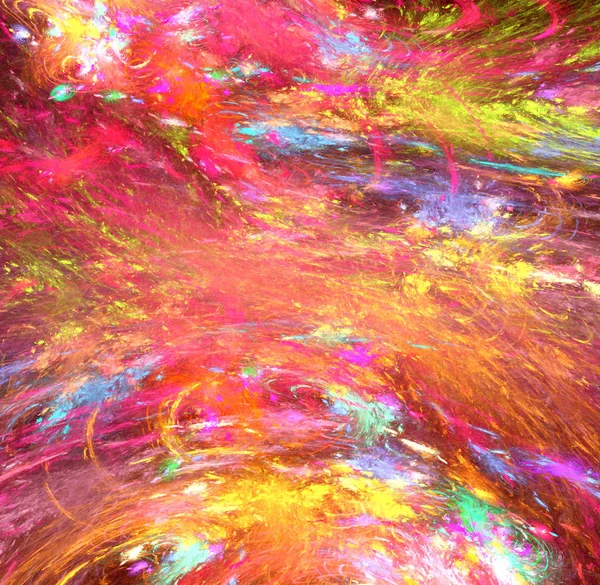 Couleurs Flamboyantes Fantaisie Fantaisie Chaos Abstrait Fond Horizontal — Photo