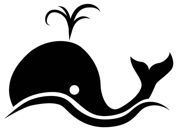 Wzornik Wieloryb Morze Czarne Ilustracji Wektorowych Poziome Białym Tle — Wektor stockowy