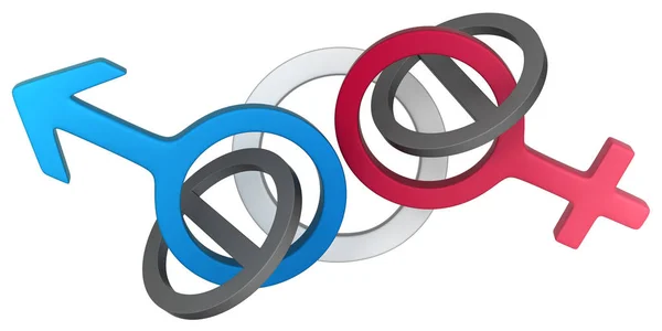 Geslacht symbolen verbod ringen — Stockfoto
