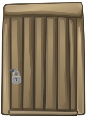 Kapı ahşap karikatür öğesi