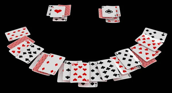 Karty, gry hazardowe, uśmiech — Zdjęcie stockowe