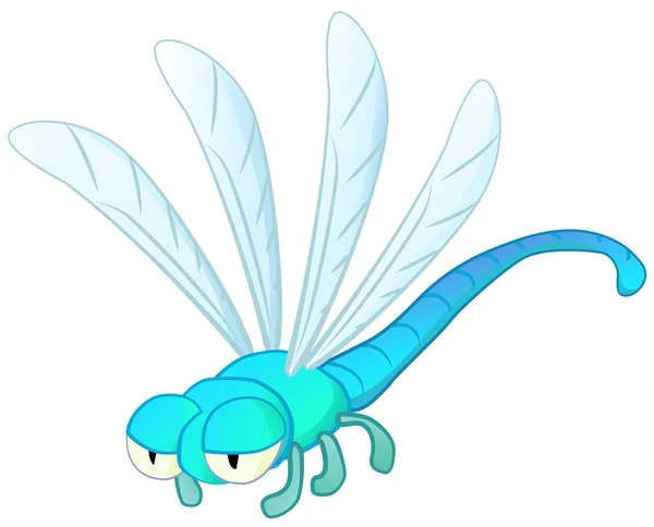 Dragonfly personaje de dibujos animados — Archivo Imágenes Vectoriales