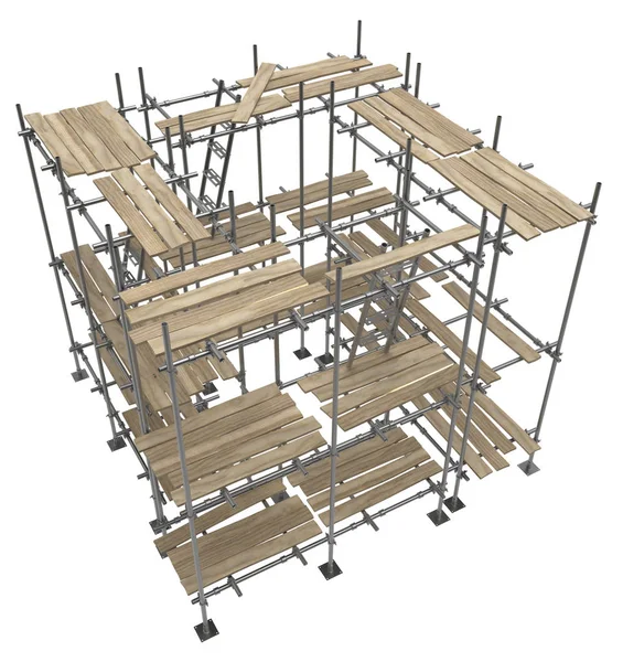 Квадратная коробка строительных лесов — стоковое фото