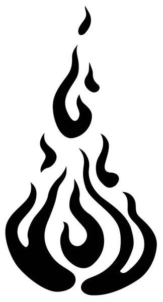 Queima de chamas Estêncil abstrato — Vetor de Stock