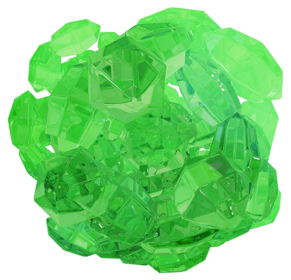 Smaragdové krystaly — Stock fotografie