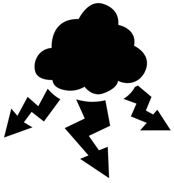 Storm Cloud Stencil — Stock Vector