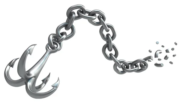 Hook Anchor Chain Broken Metal — Stock Photo, Image