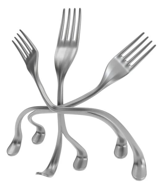 Fork Metal Legs, Hold Back — стоковое фото