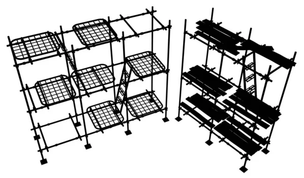 Gerüsttypen Silhouette — Stockfoto