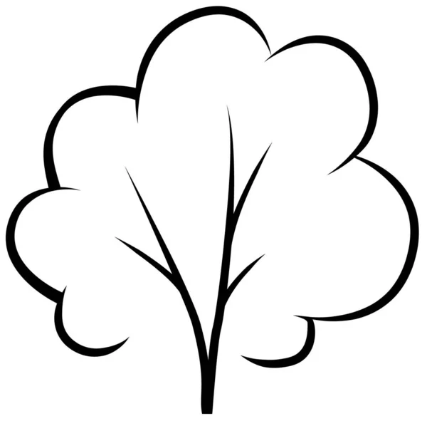 Pochoir simple arbre — Image vectorielle