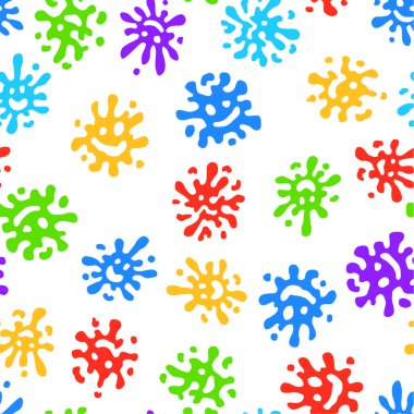 Boya eğlenceli, kusursuz yinelenen doku deseni, vektör illüstrasyonu, kare arkaplan