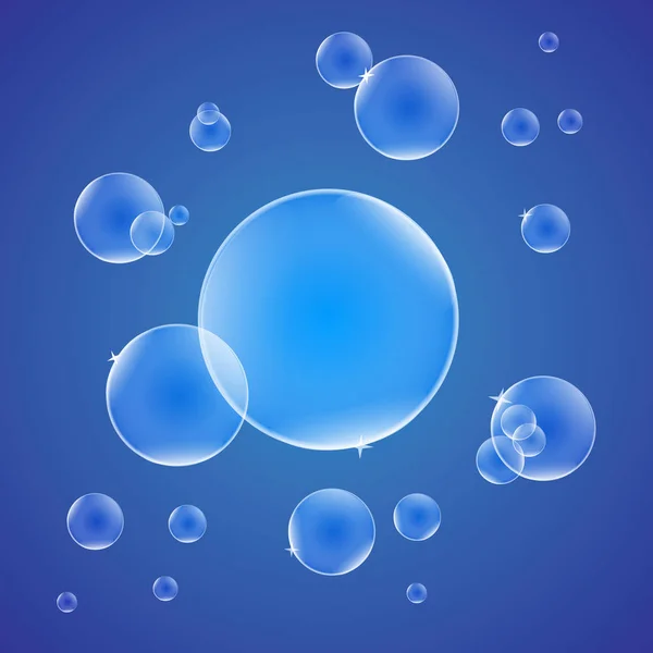 Fondo Burbujas Agua Vector — Vector de stock