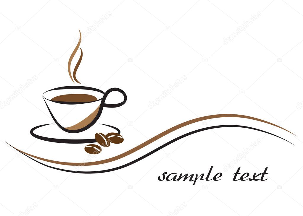 Business logo, coffee cup icon design
