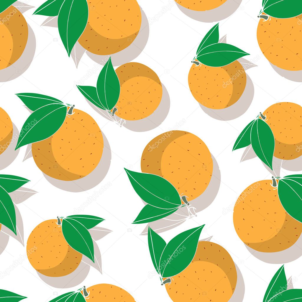 Orange fruit seamless vector pattern illustration for wallpaper, pattern fills, web page background