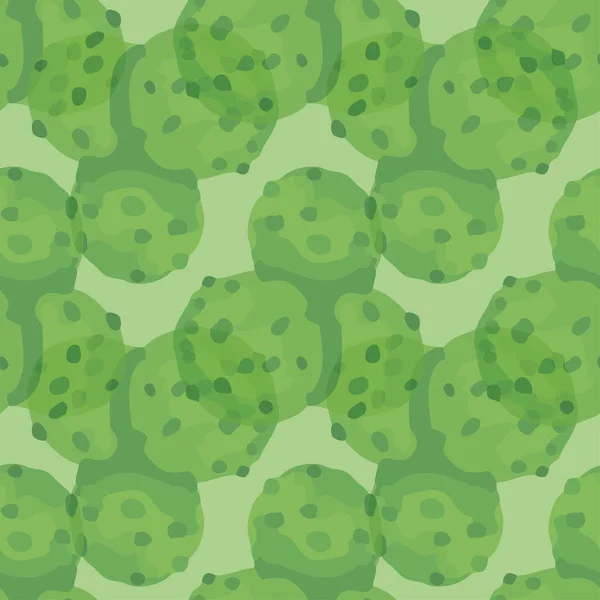 Patrón Sin Costura Cactus Diseño Fondo Verde — Vector de stock