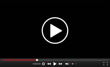 Gerçekçi Video oynatıcı. Vektör çizim