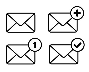 Posta Icon set. Vektör