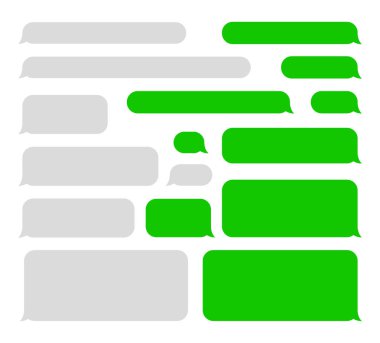 Konuşma balonları. SMS. sohbet. Vektör çizim