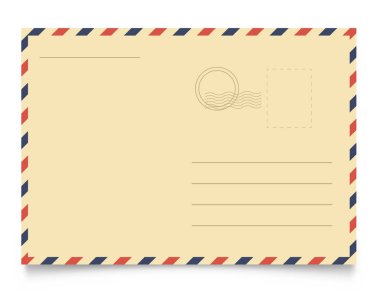 Kartpostal şablonu. Vektör çizim