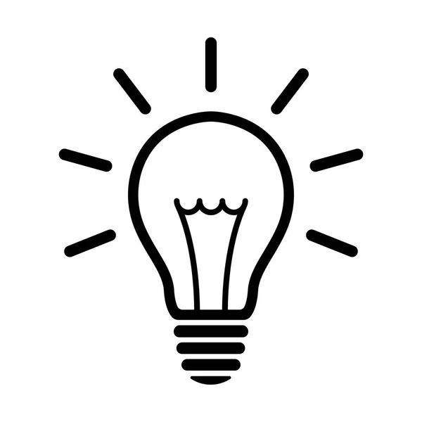 Ikona Žárovky Světlo Lampy Vektorové Ilustrace — Stockový vektor