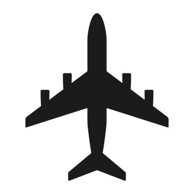 Uçak ikonu. Vektör İllüstrasyonu