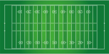 Amerikan futbol sahası. Vektör çizim