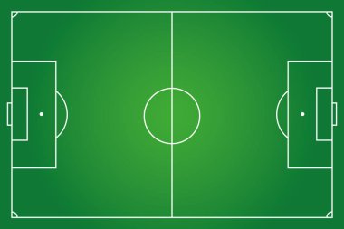 Socce, futbol sahası. Vektör çizim