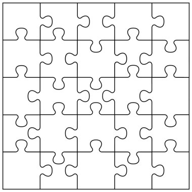 Bulmaca. Jigsaw. Vektör çizim