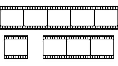 Film şeridi seti. Vektör çizim