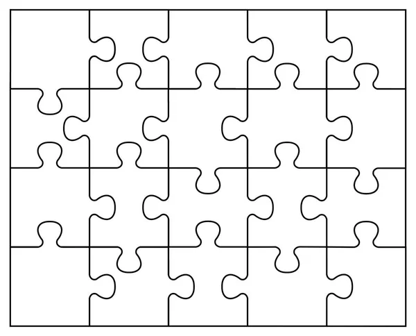 Puzzle Vektor Abbildung Folge — Stockvektor