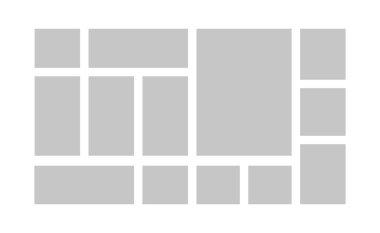 Kolaj şablon çerçeveler. Vektör çizim