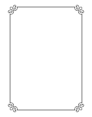 Vintage çerçeve vektörel çizimi