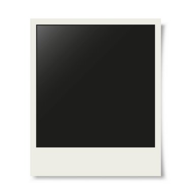 Eski fotoğraf çerçevesi mockup. Vektör çizim.